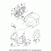 Схема вузла: Кришки картера (1) Yamaha XV250 V-Star