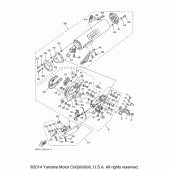 Схема узла: Выхлопная система Yamaha XV1700 Road Star Midnight Warrior