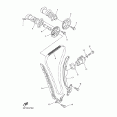 Схема вузла: Розподільний вал та Ланцюг ГРМ Yamaha WR250 WR250X