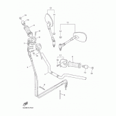 Схема вузла: Кермо та Тросики Yamaha XJR1300