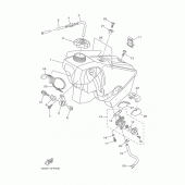 Схема узла: Топливный бак Yamaha YZ125