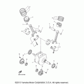 Схема вузла: Колінчастий вал та Поршень Yamaha XVS1300 Stryker