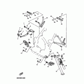 Схема вузла: Підніжки та Підставка Yamaha DT125 DT125R