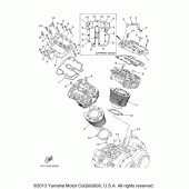 Схема вузла: Циліндр Yamaha XV1900 Raider