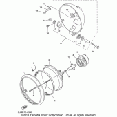 Схема вузла: Фара Yamaha XV250 Virago