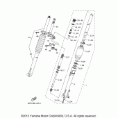 Схема вузла: Вилка передньої осі Yamaha TTR125 TT-R125