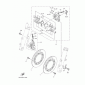 Схема узла: Передний тормоз Yamaha XP500 T-MAX 530