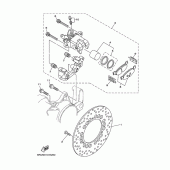 Схема вузла: Задній гальмівний супорт Yamaha YP400 Grand Majesty