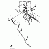 Схема узла: Передний тормозной цилиндр Yamaha XVZ1300 Royal Star Tour Classic