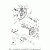 Схема узла: Заднее колесо Yamaha XV1600 Midnight Star