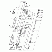 Схема узла: Вилка передней оси Yamaha YZ250 YZ250