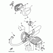 Схема вузла: Вихлопна система Yamaha XV535 Virago
