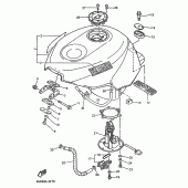 Схема вузла: Паливний бак Yamaha YZF750 YZF750