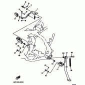 Схема узла: Подножки и Подставка Yamaha WR200R