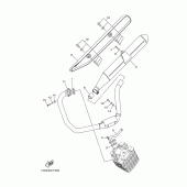 Схема вузла: Вихлопна система Yamaha XT125