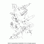 Схема вузла: Вихлопна система Yamaha XVS650 V-Star Silverado