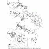 Схема вузла: Водяний насос Yamaha YZF600R Thundercat