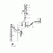 Схема вузла: Задній гальмівний циліндр Yamaha VMX12 V-MAX