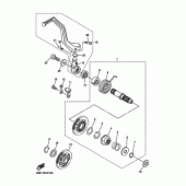 Схема узла: Привод стартера Yamaha YZ450F YZ450F