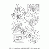 Схема узла: Крышки картера (1) Yamaha XV1900 Stratoliner S