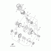 Схема вузла: Колінчастий вал та Поршень Yamaha YBR125