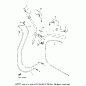 Схема вузла: Кермо та Тросики Yamaha XVS1300 Stryker