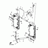 Схема узла: Радиатор и Патрубок системы охлаждения Yamaha YZ450F YZ450F