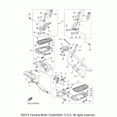 Схема вузла: Підніжки та Підставка Yamaha XVS1300 V-Star