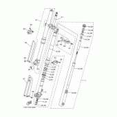 Схема узла: Вилка передней оси Yamaha YZ125