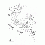Схема узла: Подножки и Подставка Yamaha WR250 WR250R