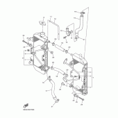 Схема узла: Радиатор и Патрубок системы охлаждения Yamaha YZ250 YZ250F