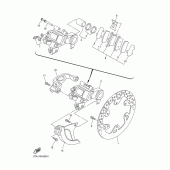 Схема вузла: Задній гальмівний супорт Yamaha YZ450F YZ450F