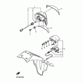 Схема вузла: Задній ліхтар (Стоп сигнал) Yamaha FZ1 FZ1 FAZER (S-TYPE ABS)