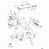 Схема вузла: Підніжки та Підставка Yamaha XT125