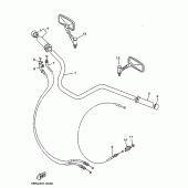 Схема вузла: Кермо та Тросики Yamaha XVS650 Drag Star Classic
