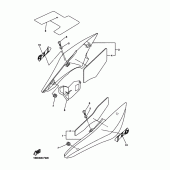 Схема узла: Боковая крышка Yamaha FZ6 FZ6-SA2 (Naked, ABS)