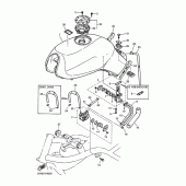 Схема узла: Топливный бак Yamaha SRX400