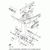Схема вузла: Задній важіль та підвіска Yamaha YZF600R Thundercat