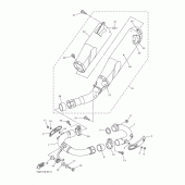 Схема вузла: Вихлопна система Yamaha YZ250 YZ250FX