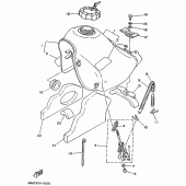 Схема узла: Топливный бак Yamaha DT125 DT125R