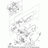 Схема узла: Выхлопная система Yamaha XV1600 Road Star Silverado