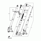Схема вузла: Вилка передньої осі Yamaha YZF-R6/ YZF600 R6 RaceBase