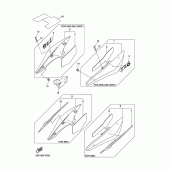Схема узла: Боковая крышка Yamaha FZ6 FZ6-SA2 (Naked, ABS)