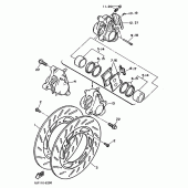 Схема узла: Передний тормоз Yamaha FZX750