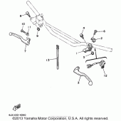 Схема узла: Пульт управления рулевой и Рычаг Yamaha WR250 WR250Z