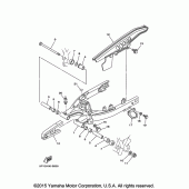 Схема вузла: Задній важіль та підвіска Yamaha TW200