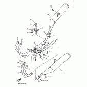 Схема узла: Выхлопная система Yamaha XJ900 Diversion