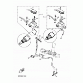 Схема узла: Передний тормозной цилиндр Yamaha YZF-R125