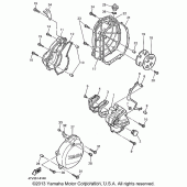 Схема вузла: Кришки картера (1) Yamaha YZF600R Thundercat