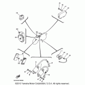 Схема узла: Электрооборудование (2) Yamaha XV535 Virago